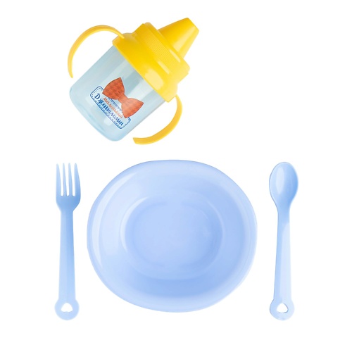 КРОШКА Я Набор детской посуды «Маленький джентльмен», 4 предмета: тарелка, поильник, ложка мисс пим расставляет точки мистификация джентльмен удачи