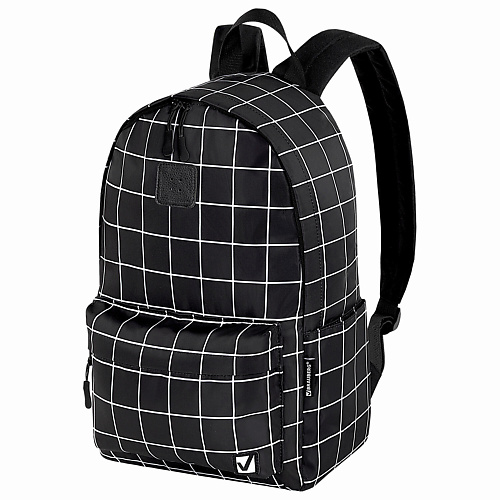 BRAUBERG Рюкзак Checkered, карман-антивор сумка шопер на молнии наружный карман терракотовый