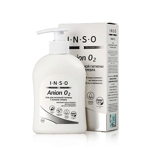 INSO Гель для интимной гигиены с ионами серебра Anion O2 250 диски ватные lp care с ионами серебра 120 шт