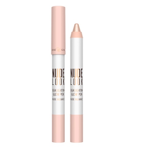 GOLDEN ROSE Карандаш-хайлайтер NUDE LOOK Highlighting Glow Pen Nude Radiance карандаш для губ eveline cosmetics max intens colour тон 17 warm nude 1 2 г