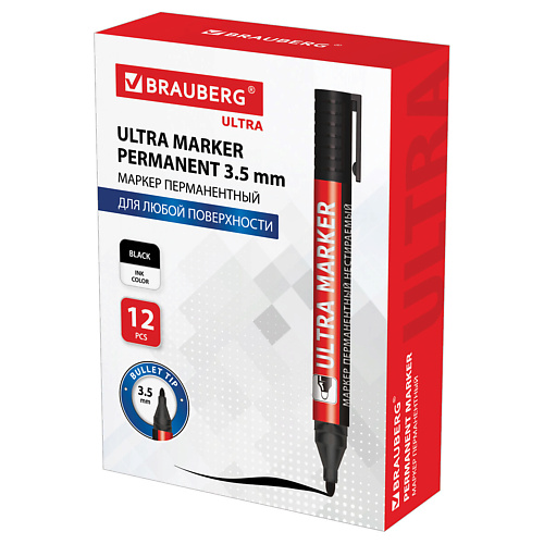 BRAUBERG Набор перманентных маркеров Ultra Marker brauberg набор ручек шариковых ultra 50