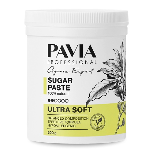 PAVIA Сахарная паста для депиляции  Ultra soft - Ультрамягкая 600 мастика сахарная ванильная белая 450г