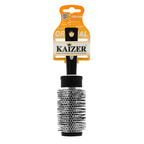 KAIZER Расческа термическая, профессиональная, круглая kaizer терка педикюрная натуральный бук профессиональная