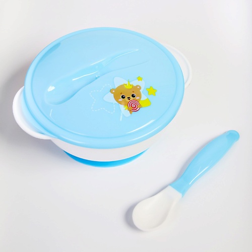 MUM&BABY Набор детской посуды «Молодец», 4 предмета как добрый молодец с царём в прятки играл