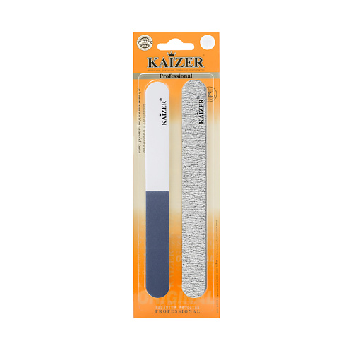 KAIZER Маникюрный набор 2 предмета: пилка шлифовочная, пилка полировочная 320/600/3000 kaizer пилка шлифовочная бумеранг