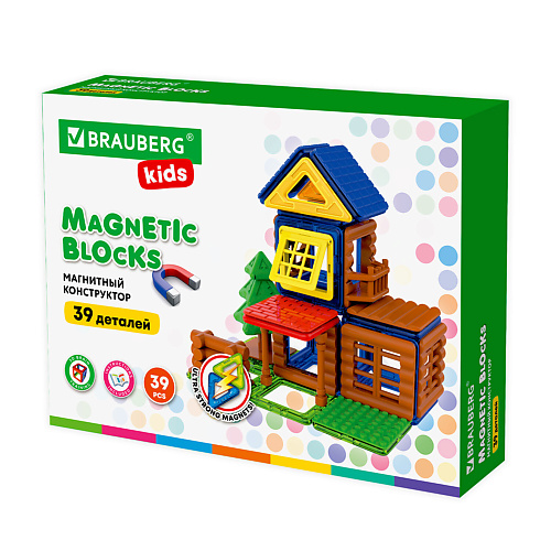 BRAUBERG Магнитный конструктор MAGNETIC KIDS brauberg магнитный планшет доска magpad max для рисования kids