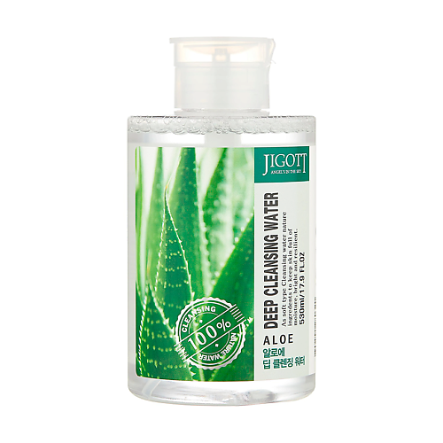 JIGOTT Очищающая вода с экстрактом алоэ 530 очищающая миццелярная вода для чувствительной кожи