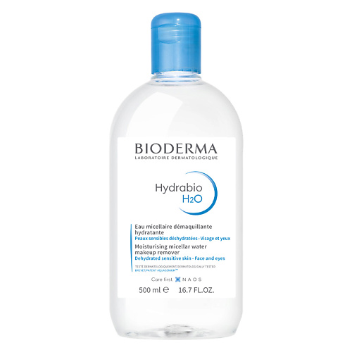 BIODERMA Мицеллярная вода очищающая для обезвоженной кожи лица Hydrabio H2O 500 bioderma мицеллярная вода осветляющая и очищающая н2о pigmentbio 250 0