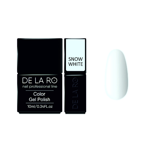 DE LA RO Гель-лак для ногтей Snow white (с легким синеватым оттенком) white secret отбеливающий порошок для зубов snow 70