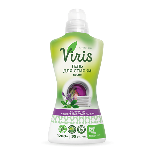 VIRIS Концентрированное жидкое средство для стирки Color 1200 ecvols жидкое средство для чистки сантехники и плитки с эфирными маслами мята и алоэ 4 750