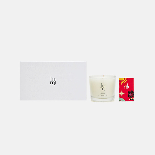 LUMI CANDLE CO. Подарочный набор: ароматическая свеча со спичками Honey & tobacco 1 lumi candle co ароматическая свеча petite honey