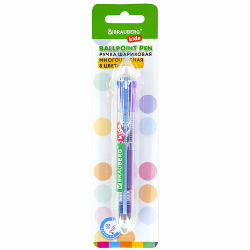 Ручка BRAUBERG Ручка многоцветная шариковая автоматическая KIDS