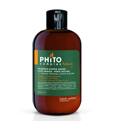 фото Dott.solari cosmetics шампунь для жирной кожи головы и сухих волос phitocomplex balancing