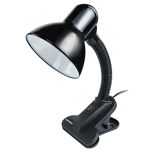 SONNEN Настольная лампа-светильник OU-108 на прищепке настольная светодиодная лампа лупа mobicent ln 33u30 черная удлинитель кабеля