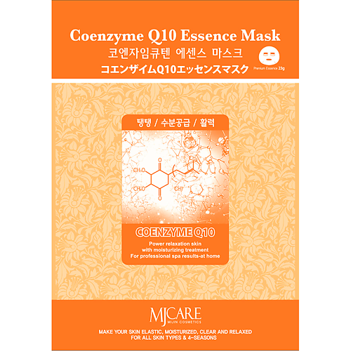 MIJIN MJCARE Тканевая маска  для лица с коэнзимом Q10 23 леовит champ каша протеиновая льняная клубничная с коэнзимом q10 40 г