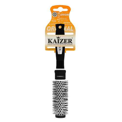 KAIZER Расческа термическая, профессиональная, круглая kaizer терка педикюрная натуральный бук профессиональная