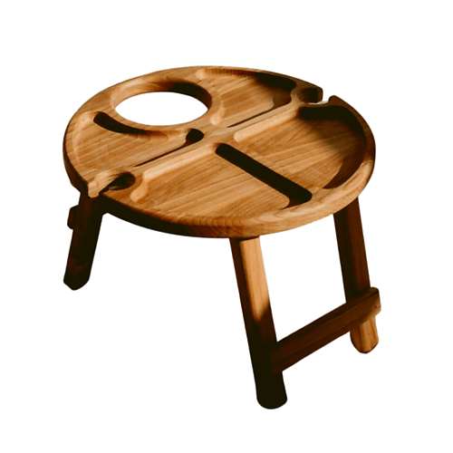 PANWORK Складной винный столик с менажницей дуб 15.0 daswerk винный столик с подставкой das haus bamboo