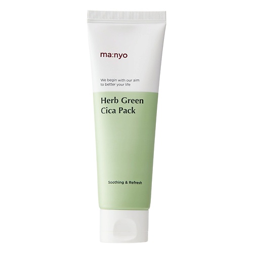 MA:NYO Успокаивающая маска с зелёным чаем (глиной) и витаминами Herb Cica Pack 75