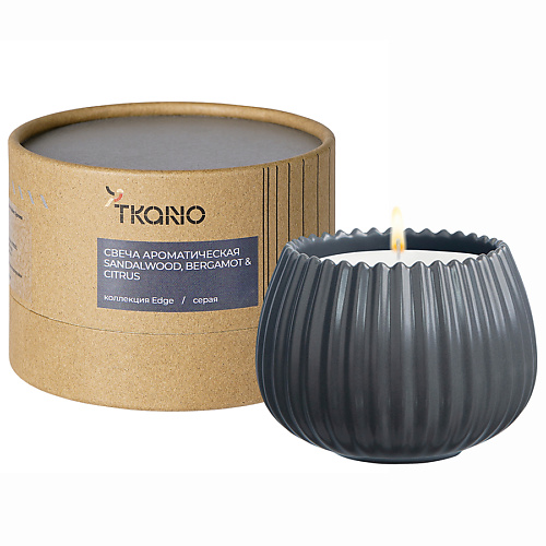TKANO Свеча ароматическая Sandalwood, Bergamot & Citrus 200 tkano свеча декоративная из коллекции edge 10 5 см 0 75