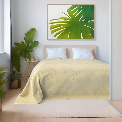 LA PEONIA Покрывало махровое жаккардовое полотенце махровое pistachio размер 70х130 см зелёный
