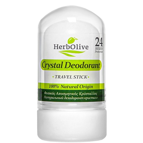 HERBOLIVE Дезодорант Кристалл натуральный минеральный без запаха 60 botavikos минеральный дезодорант кристалл для тела 2в1 60