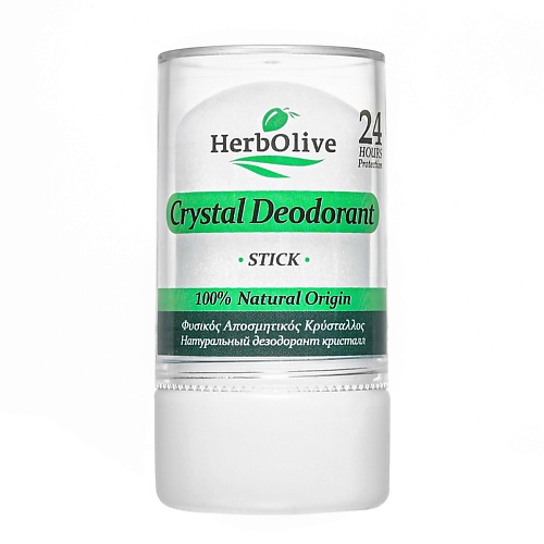 HERBOLIVE Дезодорант Кристалл натуральный минеральный без запаха 120 минеральный дезодорант narda you and i натуральный кристалл кокосовый 45 гр
