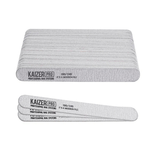 KAIZER PRO Набор коротких прямых мягких пилок на пластиковой основе #180/240 kaizer пилка шлифовочная прямая