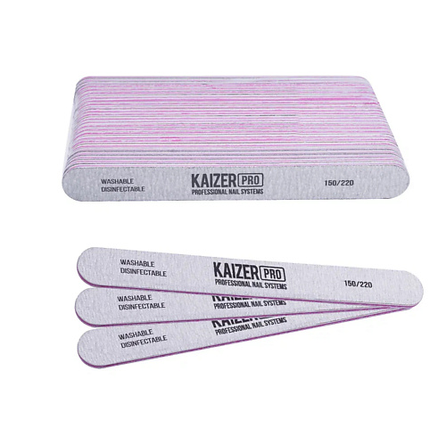 KAIZER PRO Набор прямых мягких пилок на пластиковой основе #150/220 kaizer пилка шлифовочная прямая