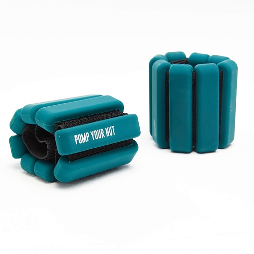PUMP YOUR NUT Утяжелители-браслеты силиконовые 0,5 кг - 2 шт для плавания силиконовые горы