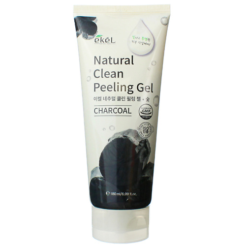 EKEL Гель для умывания скатка с древесным углем Gel Charcoal 180 floristica гель скраб detox для душа глубокое очищение чайное дерево можжевельник уголь 350