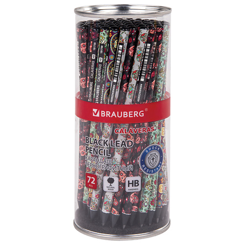 BRAUBERG Набор чернографитных карандашей Calaveras юнландия набор чернографитных карандашей с ластиком