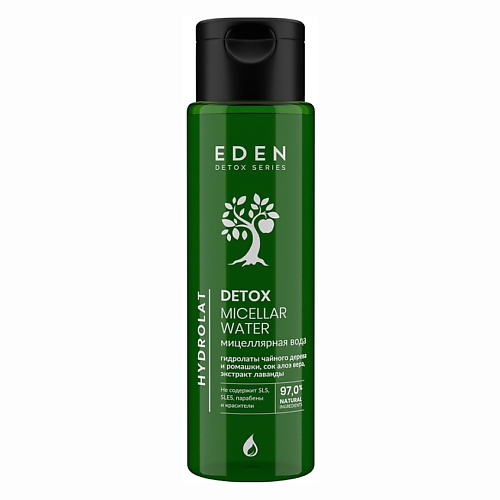 цена Мицеллярная вода EDEN Мицеллярная вода Hydrolat для снятия макияжа с гидролатами ромашки и чайного дерева  DETOX