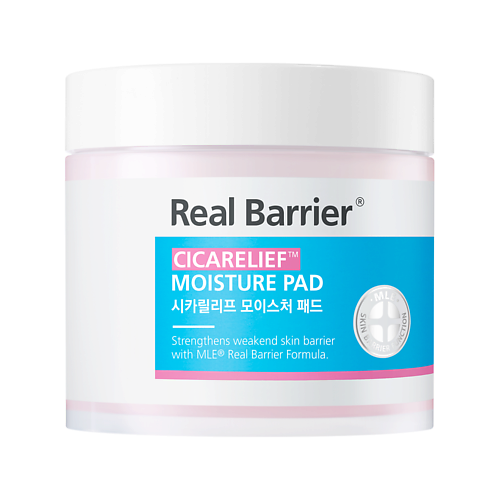 REAL BARRIER Успокаивающие диски для лица Cicarelief Moisture Pad 60