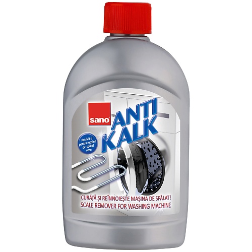 SANO Средство для удаления накипи в стиральных машинах AntiKalk 500 очиститель tiret для стиральных машин 250 мл