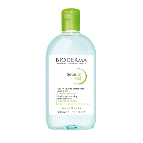BIODERMA Мицеллярная вода очищающая для жирной и проблемной кожи лица Sebium 500 bioderma мицеллярная вода осветляющая и очищающая н2о pigmentbio 250 0