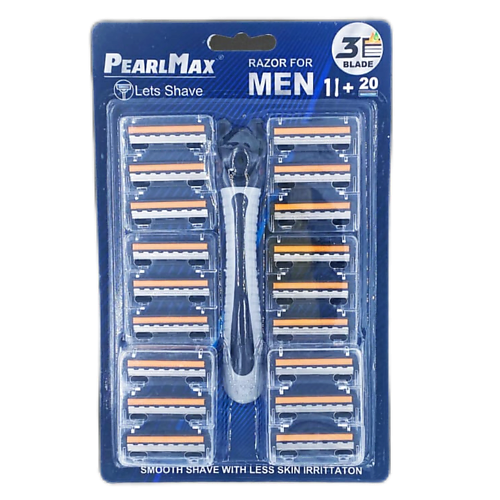 цена Станок для бритья PEARLMAX Мужская бритва со сменными кассетами Lets Shave