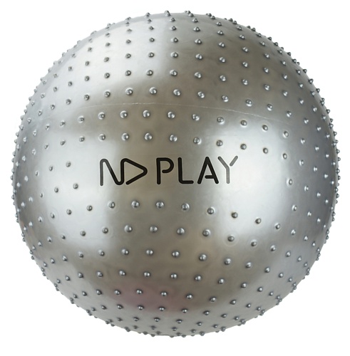 Мяч для фитнеса ND PLAY Фитбол массажный/гимнастический мяч серый массажный гимнастический мяч фитбол 65 см