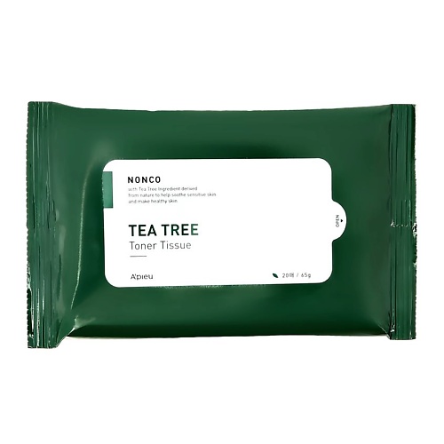 фото A'pieu салфетки для лица nonco tea tree с маслом чайного дерева 20