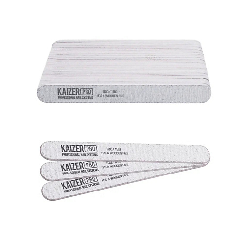 KAIZER PRO Набор коротких прямых мягких пилок на пластиковой основе  #100/180 kaizer пилка шлифовочная прямая