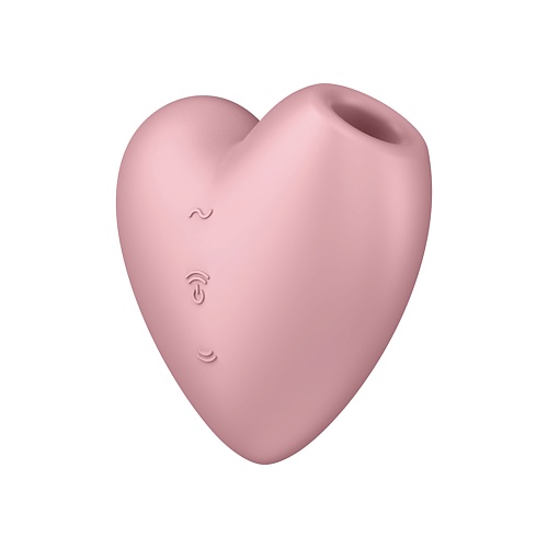 SATISFYER Двухсторонний вакуум-волновой вибростимулятор Cutie Heart pink satisfyer двухсторонний вакуум волновой вибростимулятор curvy trinity 5