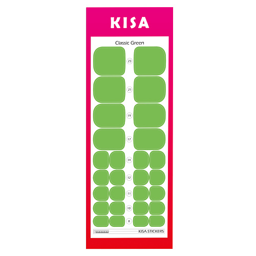 KISA.STICKERS Пленки для педикюра Classic Green kisa stickers пленки для педикюра pistachio croco