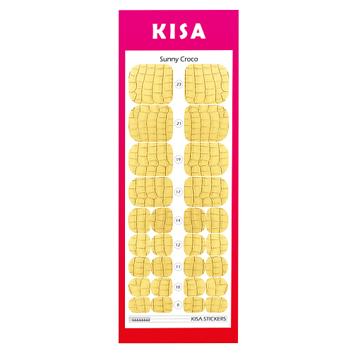 KISA.STICKERS Пленки для педикюра Sunny Croco kisa stickers пленки для маникюра lime viper