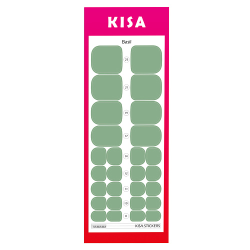 KISA.STICKERS Пленки для педикюра Basil kisa stickers пленки для маникюра lime viper
