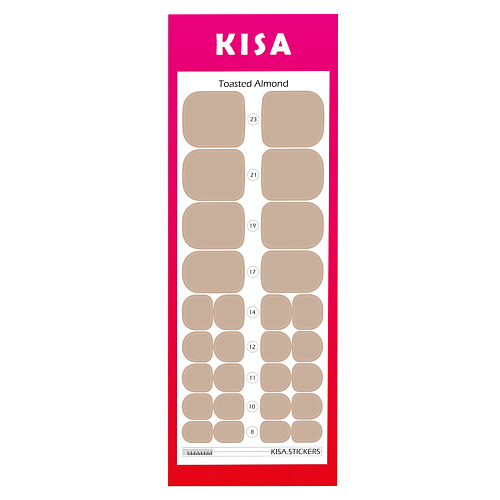 KISA.STICKERS Пленки для педикюра Toasted Almond kisa stickers пленки для маникюра pure white