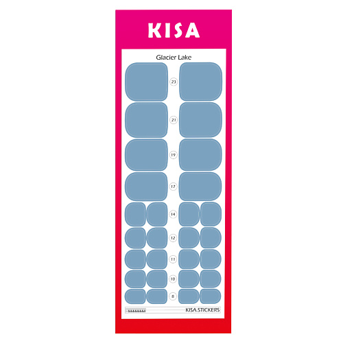 KISA.STICKERS Пленки для педикюра Glasier Lake kisa stickers пленки для маникюра pure white