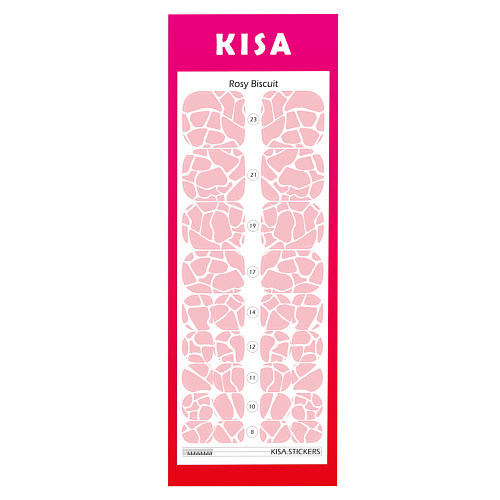 KISA.STICKERS Пленки для педикюра Rosy Biscuit kisa stickers пленки для педикюра marble