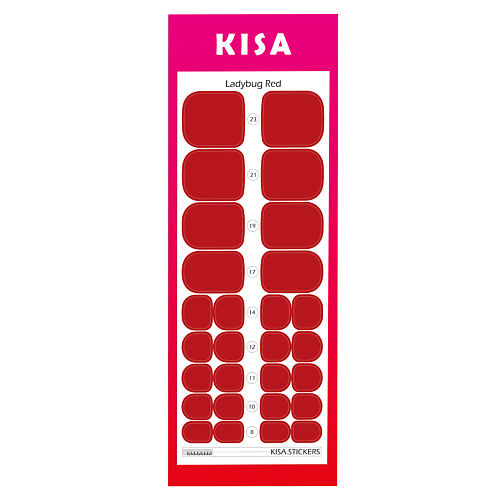 KISA.STICKERS Пленки для педикюра Ladybug Red kisa stickers пленки для педикюра pistachio croco