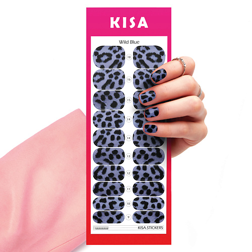 KISA.STICKERS Пленки для маникюра Wild Blue kisa stickers пленки для педикюра на большой палец animalizm mono
