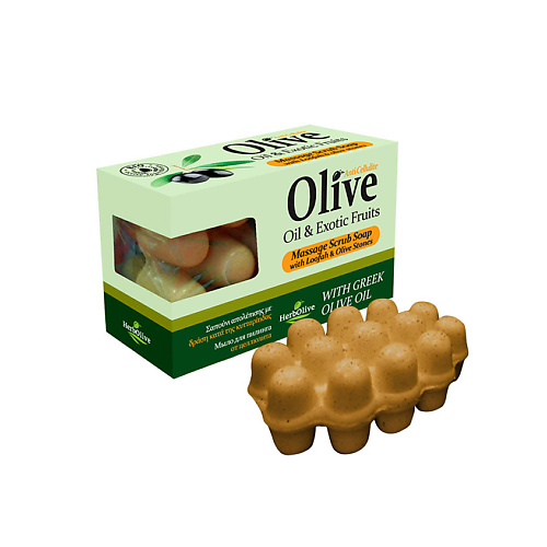 HERBOLIVE Массажное мыло для пилинга с фруктами против целлюлита 100 herbolive оливковое мыло с молоком ослицы 85