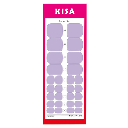 KISA.STICKERS Пленки для педикюра Pastel Lilac kisa stickers пленки для педикюра creamy python